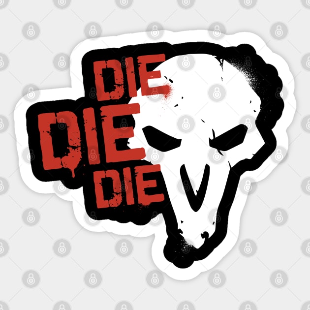 die die die Sticker by RetroFreak